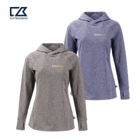 Cutter & Buck Adapt Knit Recycled Womens Heathered Hooded Pullover. LCK00203 -DF/LC