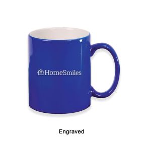 ENGRAVED 11 oz. Ceramic Round LazerMug (LOTS OF 4). LMG2