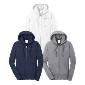 Ladies' Full-Zip Hooded Sweatshirt. LPC78ZH - DF/LC/FB