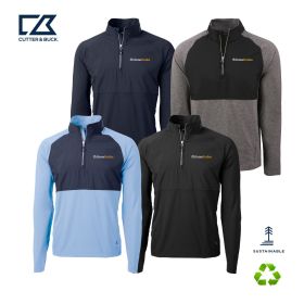 Cutter & Buck Adapt Eco Knit Hybrid Recycled Mens Quarter Zip. MCC00034 -DF/LC