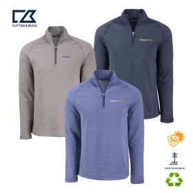Cutter & Buck Peshastin Fleece Recycled Mens Half Zip Pullover. MCK01325