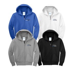 Youth Full-Zip Hooded Sweatshirt. PC90YZH - DF/LC