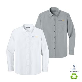 Men's Long Sleeve Nailhead Easy Care Shirt. W816