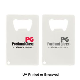 Credit Card Shaped Bottle Opener (LOTS OF 24). 178-CARDOPENER-WHITE