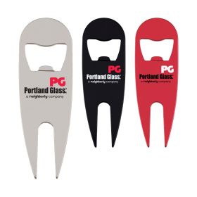 Aluminum Divot Tool with Bottle Opener (LOTS OF 24). 7270
