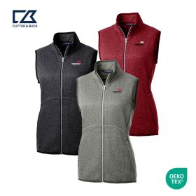 Cutter & Buck Women's Mainsail Sweater-Knit Full-Zip Vest. LCO00058