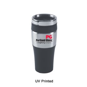 16 oz Silver Streaked Travel Mug (Sold Individually). MG410