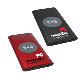 8000MAH Power Bank & Wireless Charger with USB-C Cord. PWR801C