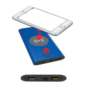 Punch List Pros - 8000MAH Power Bank & Wireless Charger with USB-C Cord. PWR803C-BLUE