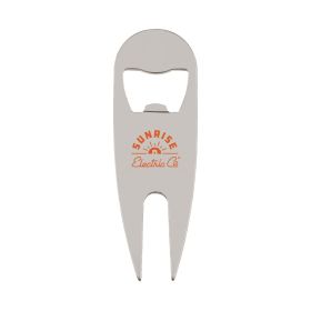 Sunrise Electric - Aluminum Divot Tool with Bottle Opener (Lots of 24). 7270.