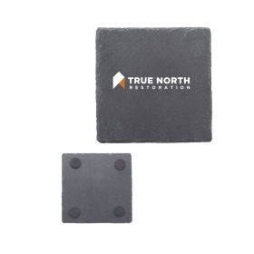4" Slate Coasters in Round or Square (LOTS OF 6). 1545/1544