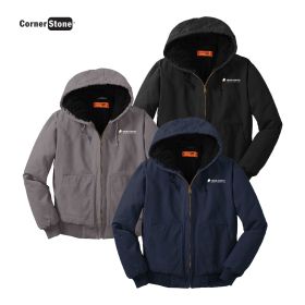 CornerStone Washed Duck Cloth Insulated Hooded Work Jacket. CSJ41