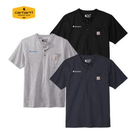 Carhartt&reg; Short Sleeve Henley T-Shirt. CTK84 DF/RC