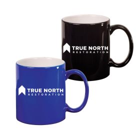 ENGRAVED 11 oz. Ceramic Round LazerMug (LOTS OF 4). LMG2