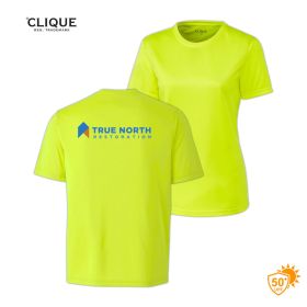 SAFETY Clique Spin Eco Performance Jersey Short Sleeve Women's Tee. LQK00064 - DF/FB