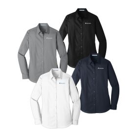 Ladies' Long Sleeve Carefree Poplin Shirt. LW100