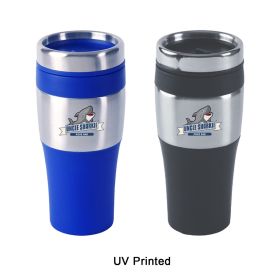 16 oz Silver Streak Travel Mug (Sold Individually). MG410