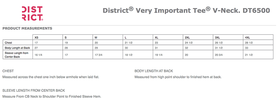 Sizing Chart