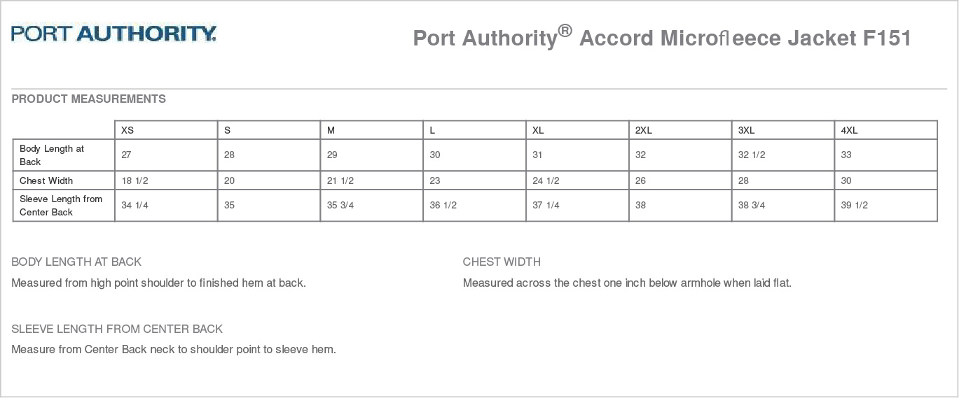 Sizing Chart