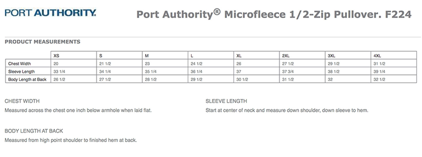 Sizing Chart