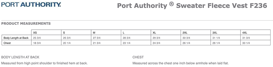 Sizing Chart