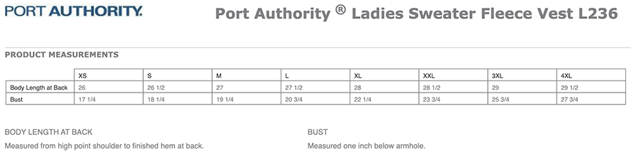 Sizing Chart