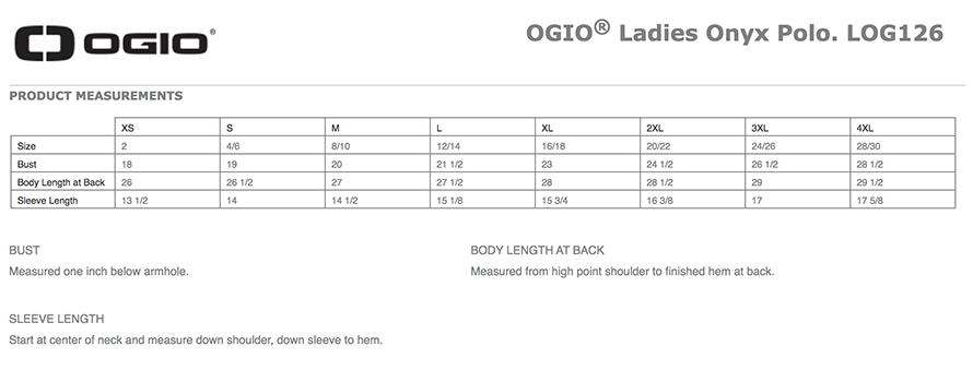 Sizing Chart
