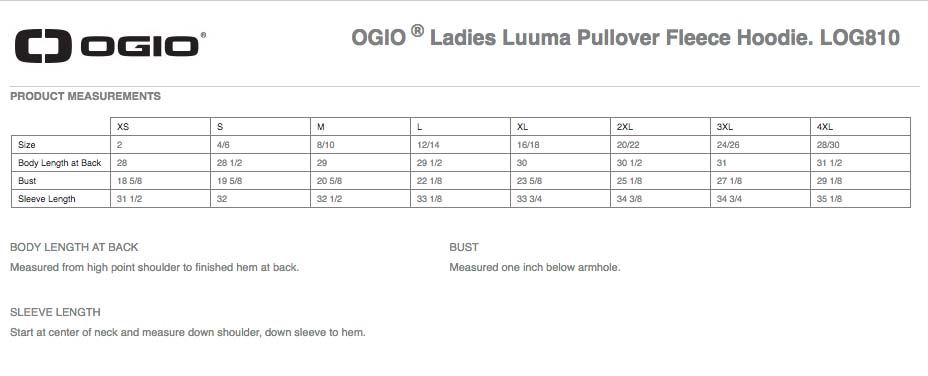 Sizing Chart