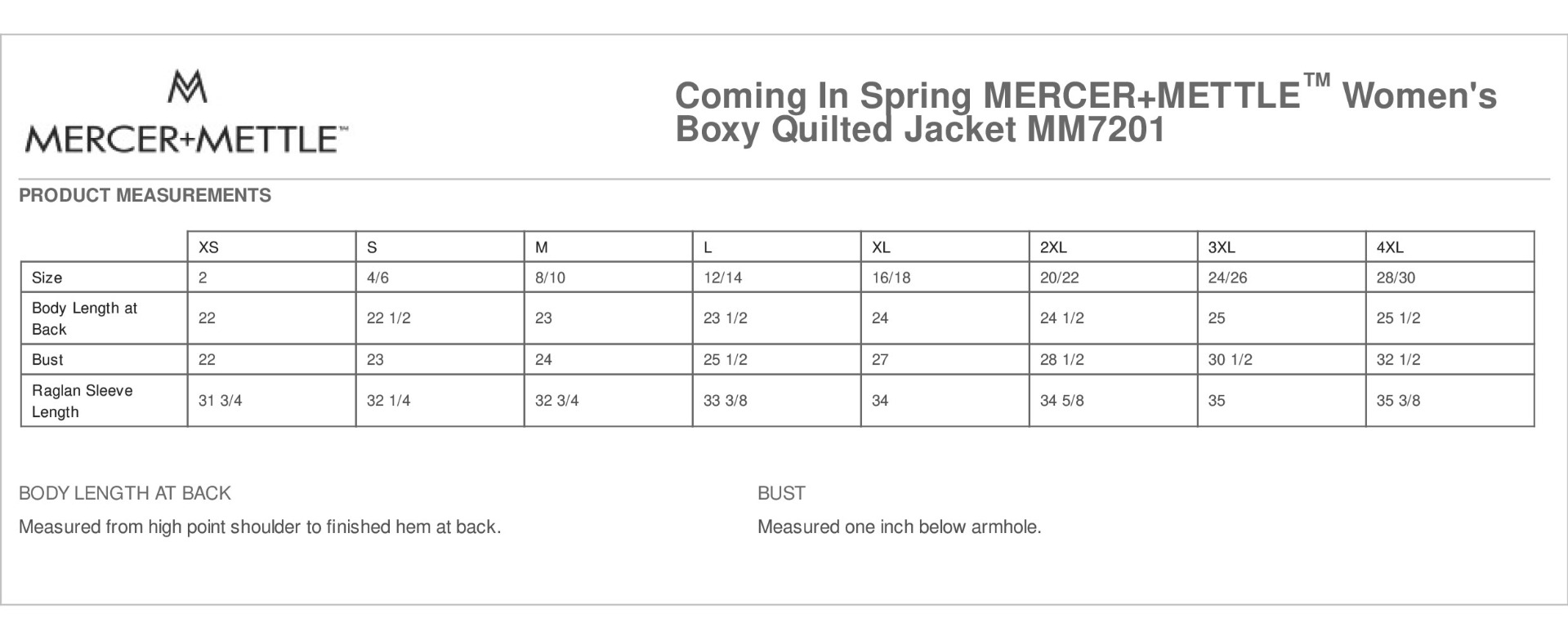 Sizing Chart