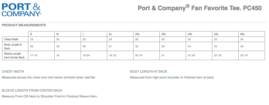 Sizing Chart