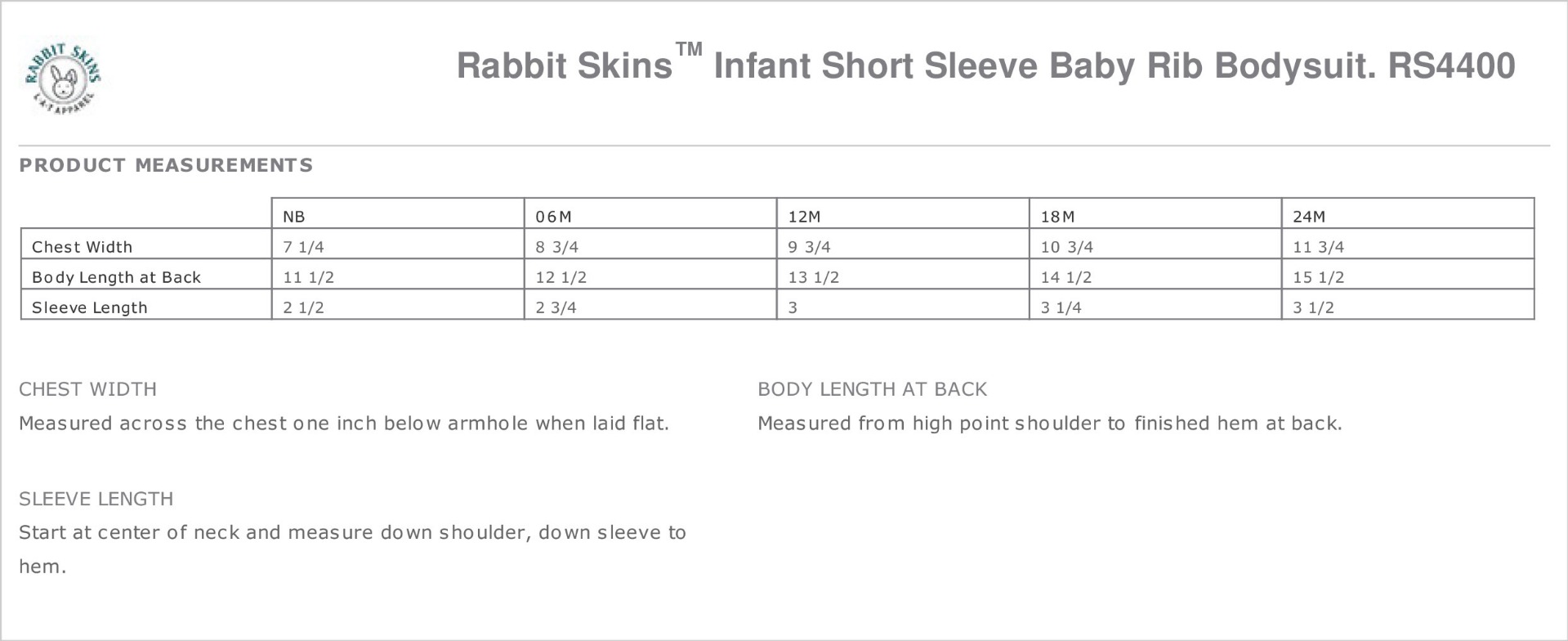 Sizing Chart