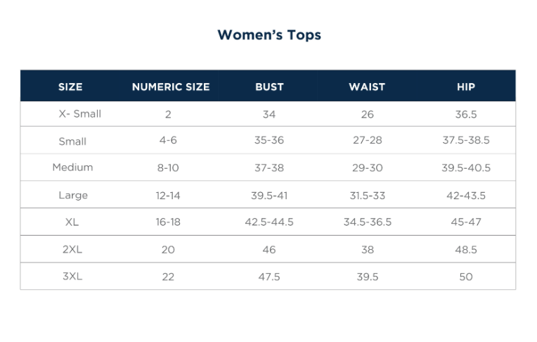 Sizing Chart