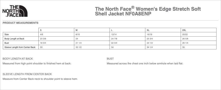 Sizing Chart